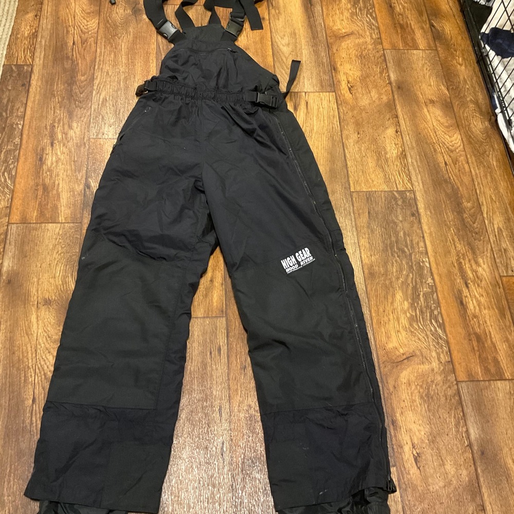 High Gear Hood River Bibs Size Large Performance Outdoor Mens Black Rain Snow